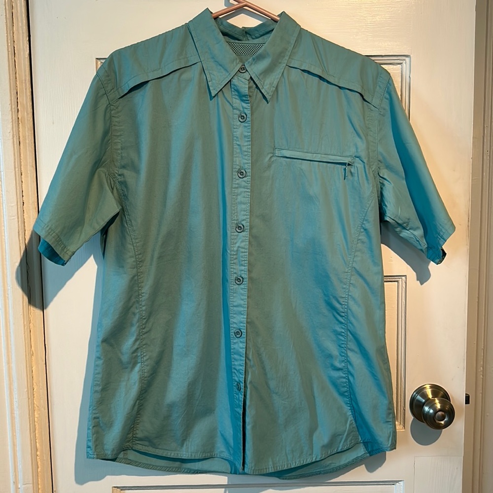 World Wide Sportsman Marina Button-Up Short-Sleeve Shirt for Women size Large